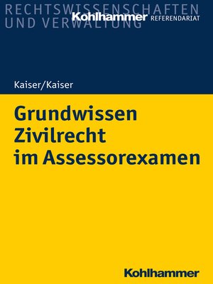 cover image of Grundwissen Zivilrecht im Assessorexamen